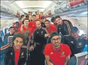  ?? FOTO: INSTAGRAM ?? ‘Diablos rojos’, en el avión Ya están en Rusia