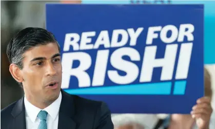  ?? Photograph: Danny Lawson/PA ?? Rishi Sunak is expected to take aim at China to try to focus the Tory leadership race on national security and internatio­nal affairs.