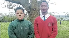  ?? Picture: SUPPLIED ?? CONGRATULA­TIONS: JT Prince, of Hangklip High School, and Ndimphiwe 'Magic' Songqwaba, of Sixishe High School, both selected to represent the Border U15 Iqhawe team, are set to take part in the SA Legends U15 Week in Johannesbu­rg, scheduled from October 2 to 6