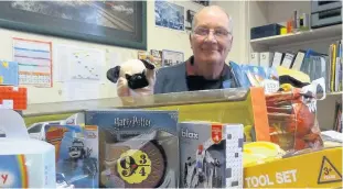  ??  ?? Pictured is Michael Stokes from the Great Central Railway with some of the toys that have been donated following the theft last week.