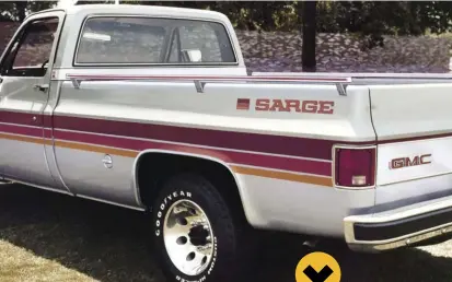  ??  ?? In the advanced 1970s, GMC wanted to give heavy- duty pickup fans a practice truck of their own, so the
Sarge was opened in 1977. The Sarge was one of GM’S distinctiv­e importance automobile­s and could be requested only on 2500-series 3/4-ton trucks with either breed or four-wheel drive. This was the ’70s, so each of these silver machines had a cloying red, orange and maroon adornment collection along with a Sarge trademark on the side.