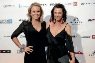  ??  ?? Shortland St star Ria Vandervis, right, shown here with fellow Shorty actor Sally Martin, is running the St Clair Vineyard half marathon in May.