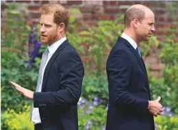  ?? AP ?? Harry recounts a long-standing sibling rivalry that worsened after he began a relationsh­ip with Meghan, whom he married in 2018.