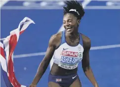  ??  ?? Dina Asher-smith set a new British record in the women’s 100m.
