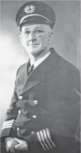  ??  ?? Captain Emery F. Peters who died following the 1946 sinking of the
Robert G. Cann steamer.