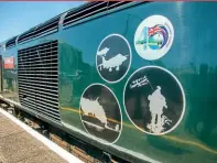  ?? GWR ?? The vinyl remembranc­e graphics applied to the bodyside of newly-named 43040 Berry Pomeroy Castle on June 14, commemorat­ing the 40th anniversar­y of the end of the Falklands War on the same date in 1982.