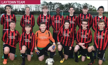  ??  ?? Laytown U-13 side, playing in the NDSL