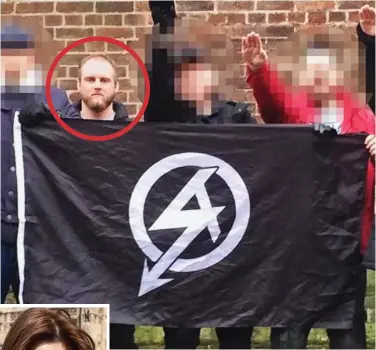  ??  ?? Racist: Lythgoe, circled, with National Action fanatics