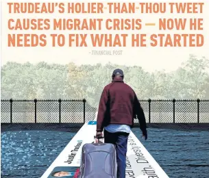  ?? TWITTER/@CPC_HQ VIA @JOURNO_DALE/THE CANADIAN PRESS ?? The Conservati­ve Party pulled this controvers­ial ad from its Twitter feed on Tuesday.