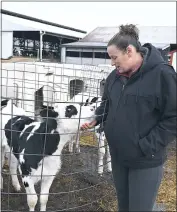  ?? ?? Trisha Boyce is with her nursery of calves. By the time this article runs, Trisha will have given birth to her second child. She milks her cows twice a day and calls them her ladies.
