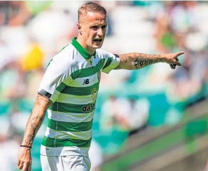  ?? SNS Group. Picture: ?? Leigh Griffiths: Forced a mistake from home defender Aleksandr Kulinits for the opening goal.