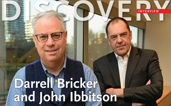  ??  ?? Darrell Bricker (left) and John Ibbitson predict Canada will have a larger share of world population.