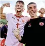  ??  ?? FINAL-BOUND Tyrone’s Ruairi Mchugh celebrates