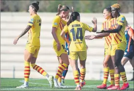  ?? FOTO: PERE PUNTÍ ?? Aitana reivindicó la situación incierta del fútbol femenino