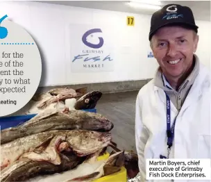  ??  ?? Martin Boyers, chief executive of Grimsby Fish Dock Enterprise­s.