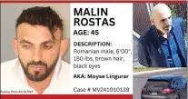  ?? RIVERSIDE COUNTY, CALIFORNIA, SHERIFF’S DEPARTMENT — TNS ?? Malin Rostas is accused of posing as “Father Martin” to rob from Catholic churches.