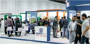 ?? Photos by Juidin Bernarrd ?? Visitors flock stands of real estate companies during the Pakistan Property Show at the Dubai World Trade Centre on Friday. —