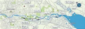  ?? IMAGE: EXETER CANAL & QUAY TRUST ?? A map showing the route of the Exeter Ship Canal.