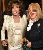  ??  ?? Friends: Joan Collins and Tessa Kennedy, whose oak tree – above – fell on the car carrying Saxon Bowes-Crick, right