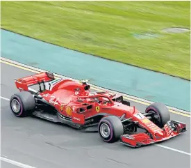  ??  ?? Ferrari’s Kimi Raikkonen during yesterday’s qualifying.