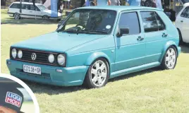  ?? ?? 5 000KM CHAMP. A VW Golf Mk1, built for Jamie Orr, inset, travelled around SA to Bela-Bela.