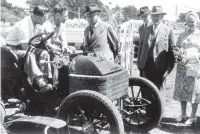  ?? PHOTO: ODT FILES ?? Days gone by . . . Frank Burtenshaw (left) and Mervyn Winter (Colin Winter’s father) speak to GovernorGe­neral Sir Willoughby Norrie from their 1900 Wolseley before being waved off on the Dunedin to Brighton Rally in 1956.