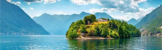  ??  ?? Isola Comacina è l’unica isola del lago di Como.Oggi, grazie all’Accademia di Brera, è diventata un laboratori­o di sperimenta­zioneartis­tica.