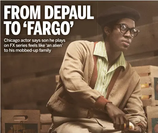  ?? ELIZABETH MORRIS/FX ?? DePaul theater school alumnus Matthew Elam plays Lemuel Cannon on FX’s “Fargo.”