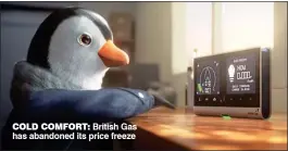  ??  ?? COLD COMFORT: British Gas has abandoned its price freeze