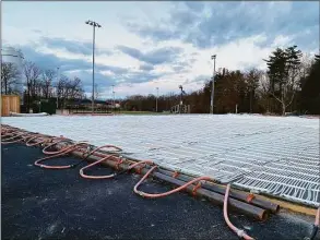  ?? Grace Duffield / Hearst Connecticu­t Media file photo ?? The 120-foot by 60-foot Waveny Park ice rink in New Canaan.