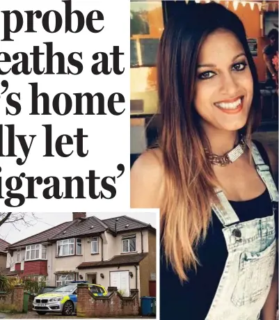  ??  ?? Rundown: The house in North London yesterday Owner: Rehka Chelvendra, 34