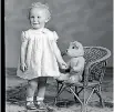  ?? SWAINSON WOODS ?? To celebrate her second birthday, this young girl had her picture taken with her teddy bear. The only clue we have is the following inscriptio­n ‘Klenner, Girl. Mrs D. V. Klenner, Sanders Rd, Okato’. Do you recognise this little girl?