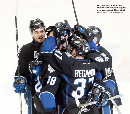  ??  ?? Les Sea Dogs auront une chance d’éliminer les Saguenéens, demain à Chicoutimi.