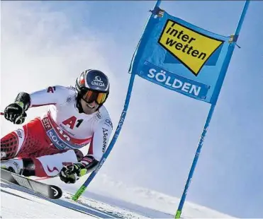  ?? GEPA ?? Matthias Mayer fuhr im Vorjahr in Sölden zu Platz 15 – besser als je zuvor