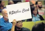  ?? Peter DaSilva EPA/Shuttersto­ck ?? A WOMAN protesting Stephon Clark’s killing attends a Sacramento City Council meeting on April 3.