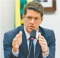  ?? JOSÉ CRUZ/AGÊNCIA BRASIL ?? Ricardo Salles, ex-ministro do Meio Ambiente, é relator da CPI