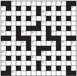  ?? No 15,927 ?? PRIZES of £20 will be awarded to the senders of the first three correct solutions checked. Solutions to: Daily Mail Prize Crossword No. 15,927, PO BOX 3451, Norwich, NR7 7NR. Entries may be submitted by second-class post. Envelopes must be postmarked no later than tomorrow. Please make sure you enclose your name and address.