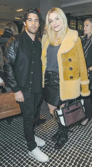  ??  ?? New York DJ Sam French and Jessica Stam