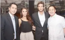  ??  ?? (From left) Carlo Lorenzana, Solenn Heussaff, Nico Bolzico and Bobby Tenchavez.