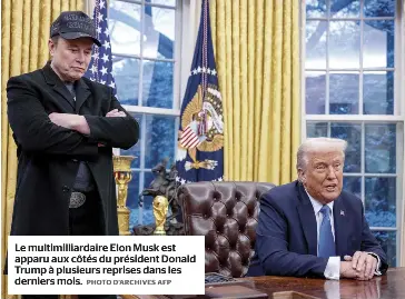 Musk se dit déçu par Trump Le multimilli­ardaire dénonce le projet de ...