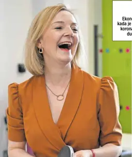  ?? REUTERS ?? Liz Truss pobijedila je bivšeg ministra financija Rishija Sunaka