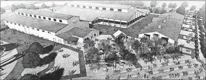  ?? [PROVIDED BY PICKAWAY COUNTY] ?? A rendering of the proposed Pickaway County Fairground­s livestock area