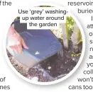  ??  ?? Use ‘grey’ washingup water around the garden