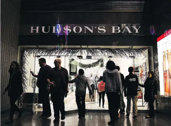  ?? NATHAN DENETTE/THE CANADIAN PRESS FILES ?? Investors and analysts are seeing hope for Hudson’s Bay Co., which they credit to the company’s new chief executive, Helena Foulkes. “They have a pulse now,” says Bruce Winder, partner at Retail Advisors Network. ”It’s going in the right direction but boy oh boy is there still a lot of work to be done here.”