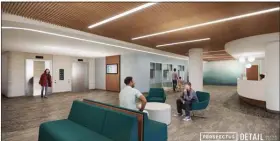  ?? SUBMITTED ?? A $23.7million modernizat­ion project at UH Lake West Medical Center in Willoughby over the course of the next few years will include the renovation of the surgery waiting room, as shown by this artist’s rendering.