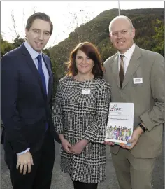  ??  ?? Minister Simon Harris, Joanne Cullen Area Manager Tusla and Michael Nicholson Director of Services Wicklow County Council.