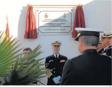  ?? D.C. ?? El cementerio de San Fernando cuenta con una placa en homenaje al ‘Guadalete’ desde abril de 2014.