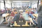  ??  ?? Commuters fill the San Francisco Bay Ferry in 2016. Expanded ferry service may be a component in projects being considered by transporta­tion planners.