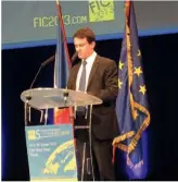  ??  ?? Manuel Valls, ministre de l'Intérieur, a clôturé les travaux du FIC 2013.
