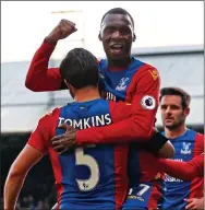  ??  ?? CHRISTIAN SOLDIER: Benteke’s two goals stopped the rot for Crystal Palace at Selhurst Park yesterday